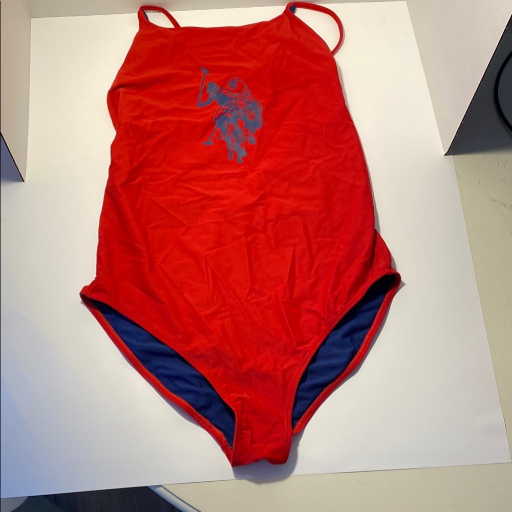 U.S. Polo Assn. Red One Piece Swimsuit Athletic Style